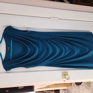 Lauren Ralph Lauren Dress in Teal Low Cowl Neck